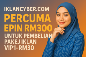 Portal Iklan IklanCyber.com – Join RM30, dpt EPIN RM300 – untung 100%