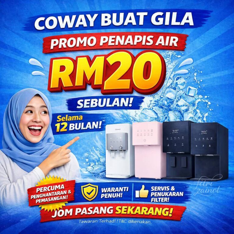 Penapis air Coway cuma rm20