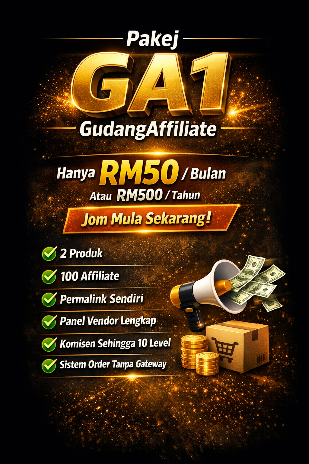 Mulakan System Affiliate sendiri dari RM50 sahaja