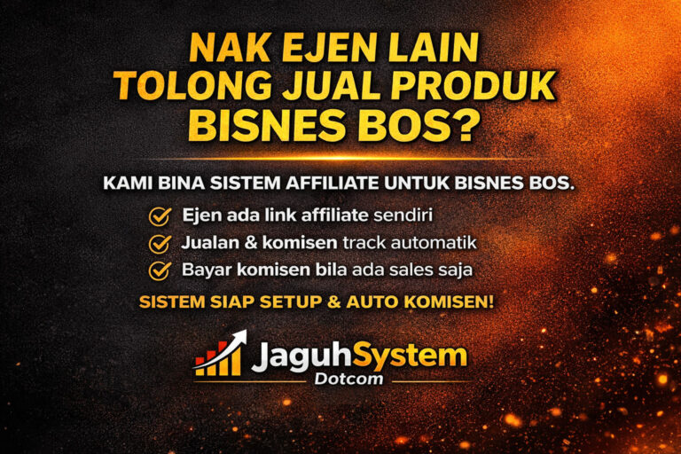Upah Buat Sistem Affiliate (Siap Setup & Auto Komisen)