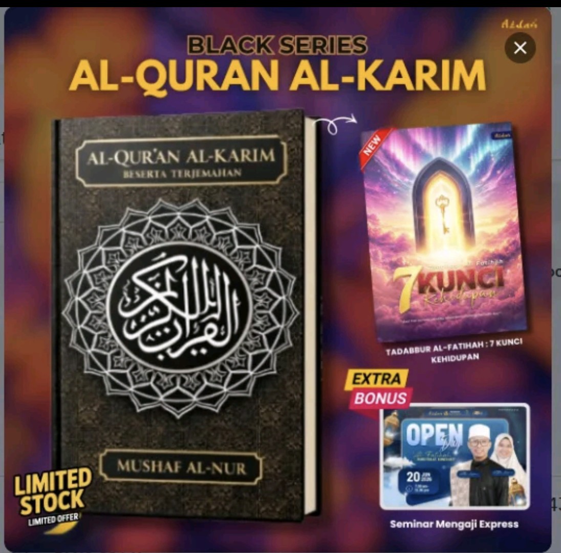 Azdan AQ New Black Series – Mengaji Mudah Panduan Tajwid Lengkap